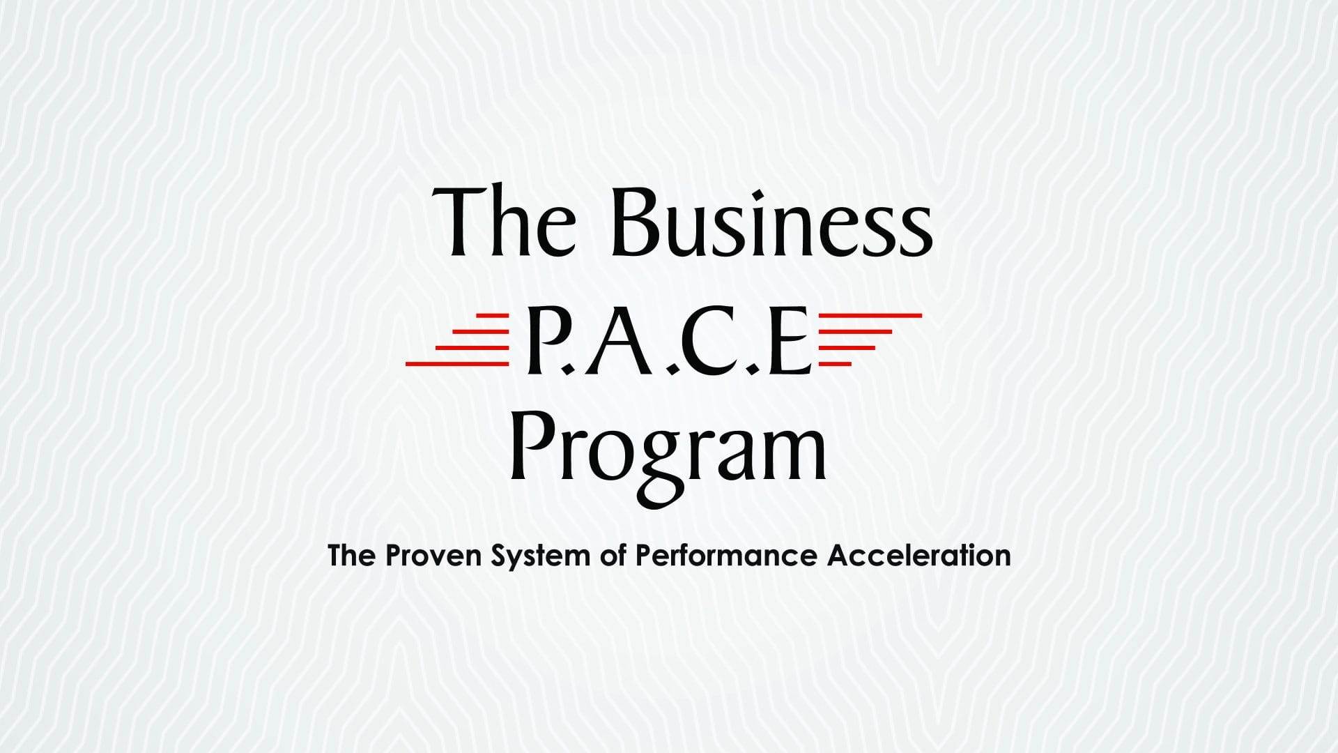 Rajiv Talreja – The PACE Program