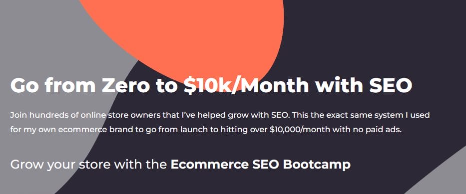 Ecommerce SEO Bootcamp Course – Go from Zero to $10000 per Month with SEO