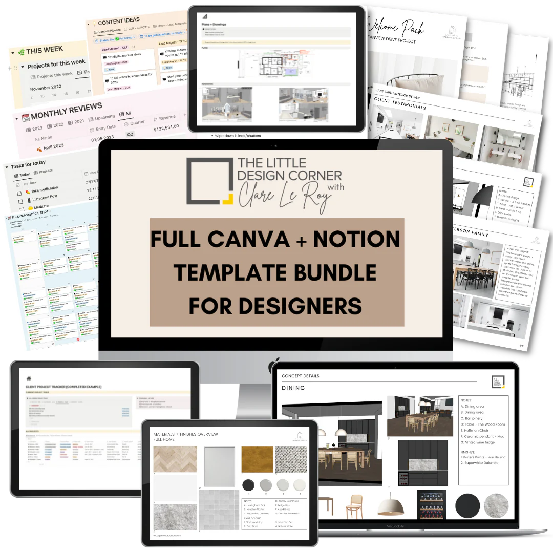 Clare Le Roy – The Complete Canva and Notion Template Bundle for Designers