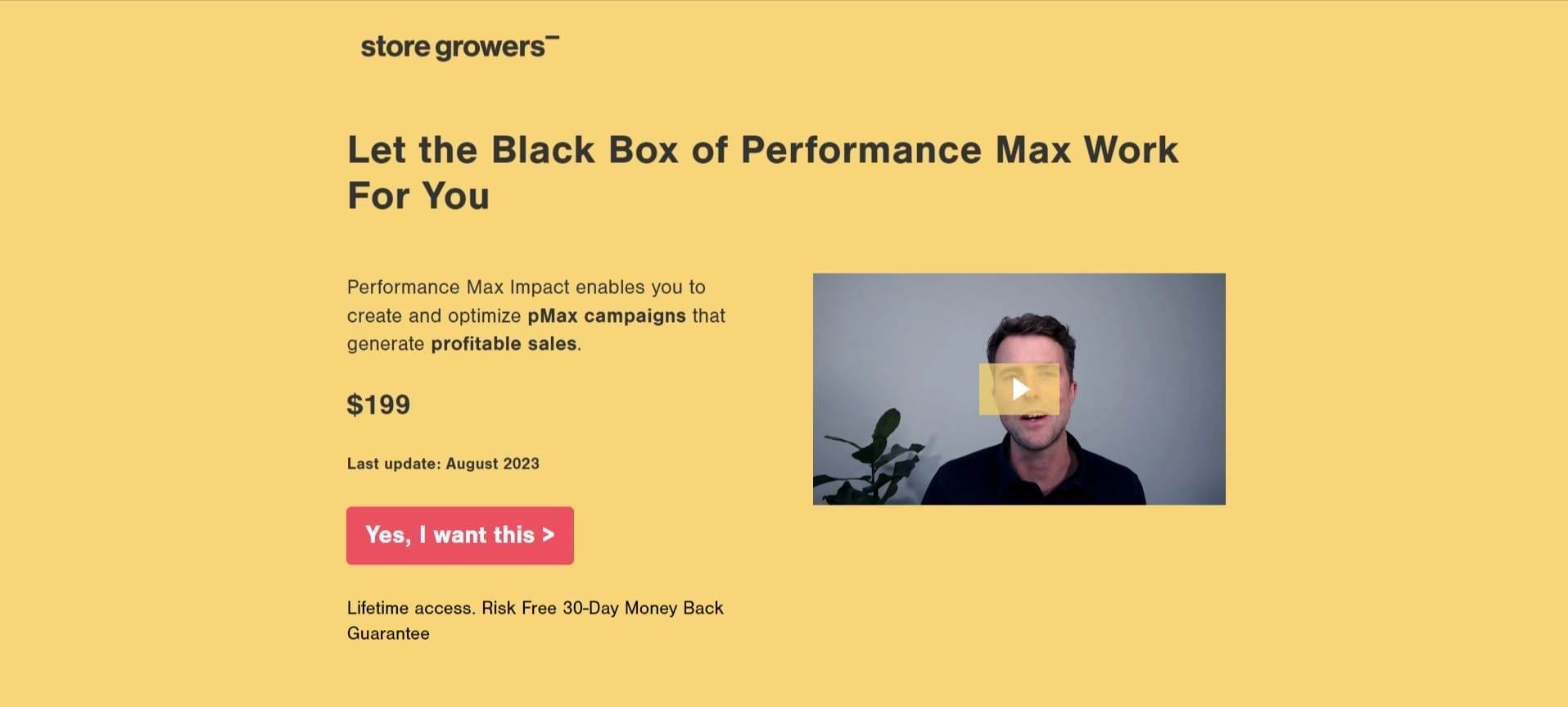 Dennis Moons (Store Growers) – Performance Max Impact