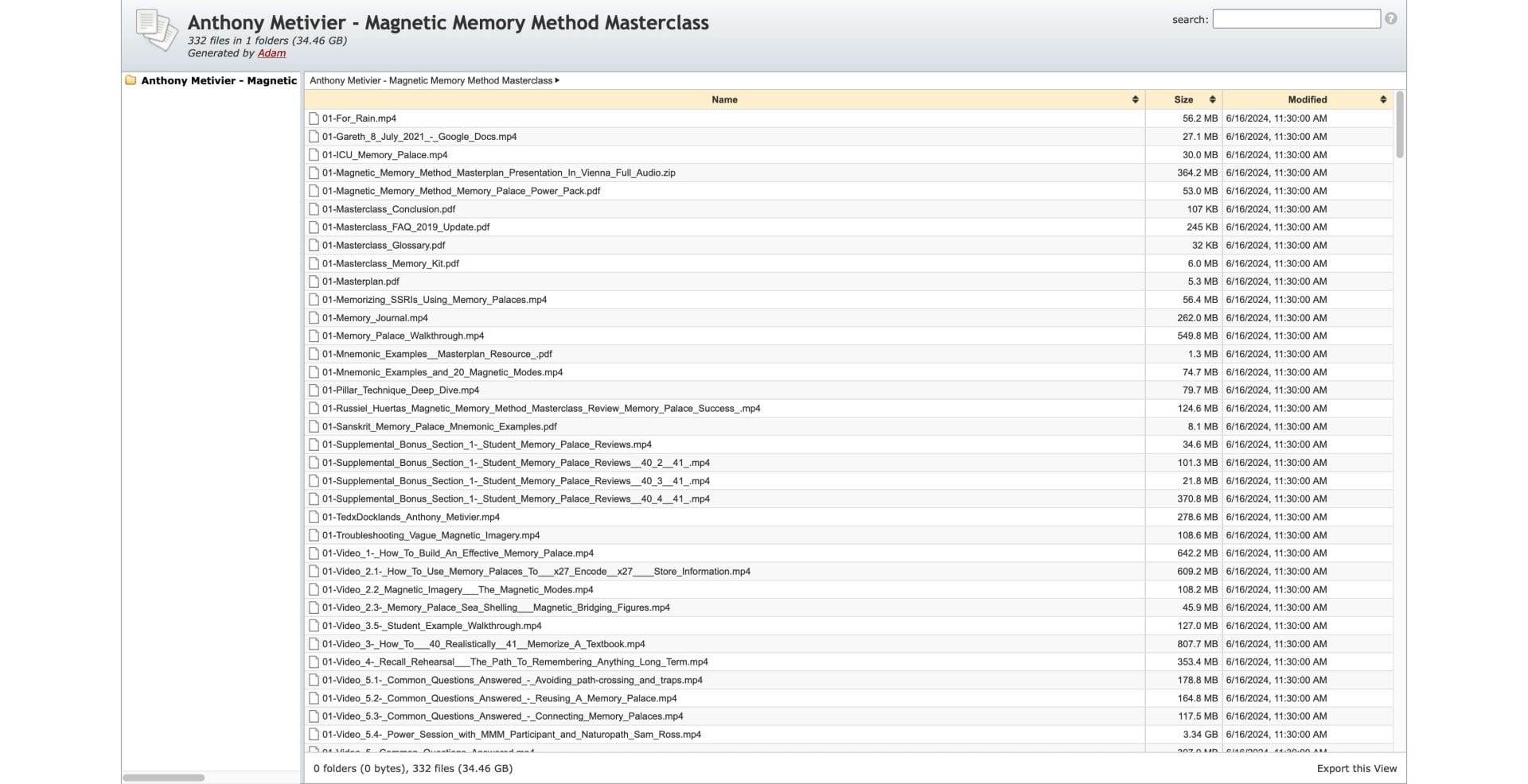 Screenshot 2024 07 06 at 00 59 27 Anthony Metivier Magnetic Memory Method Masterclass