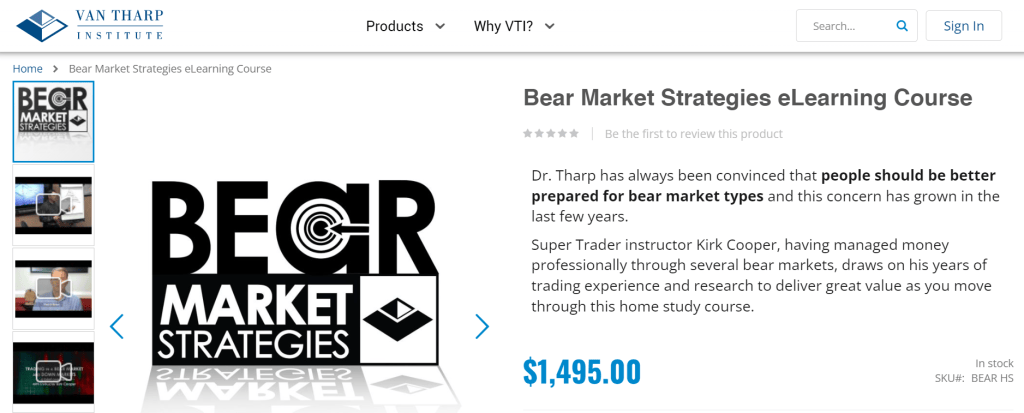 Van Tharp – Bear Market Strategies